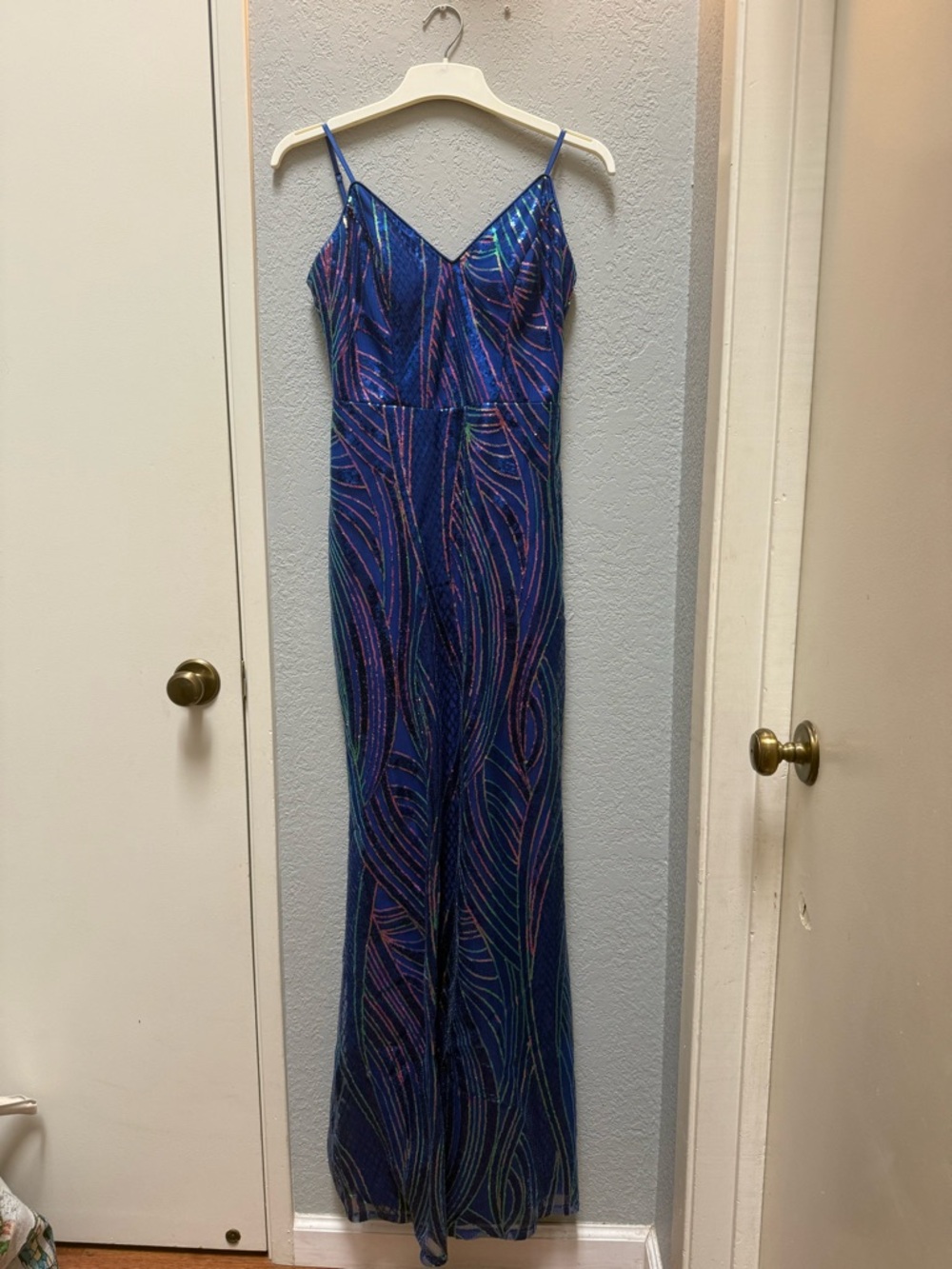 Blue Sparkly Prom Dress